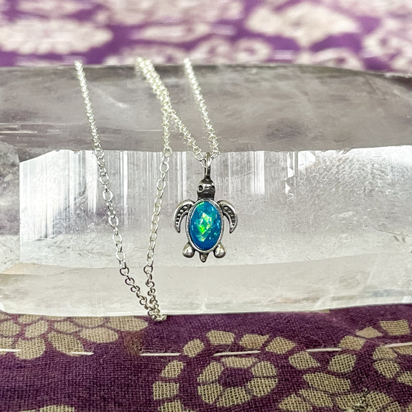 Opal Turtle Necklace