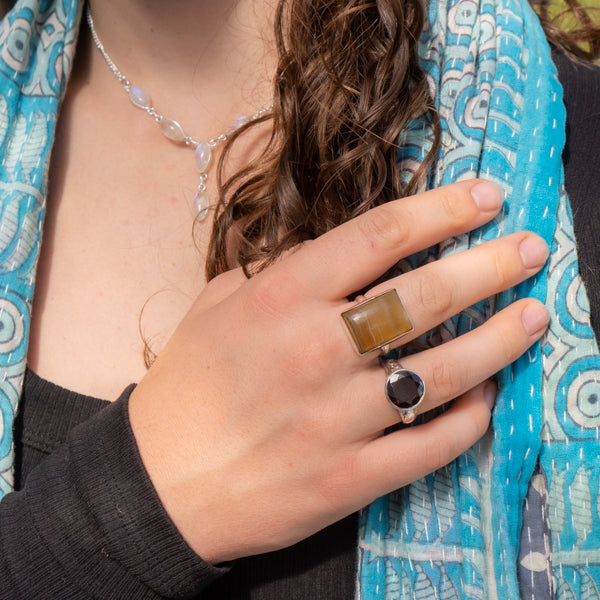 Yellow Fluorite Ring