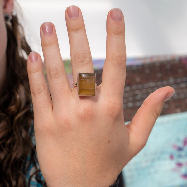 Yellow Fluorite Ring