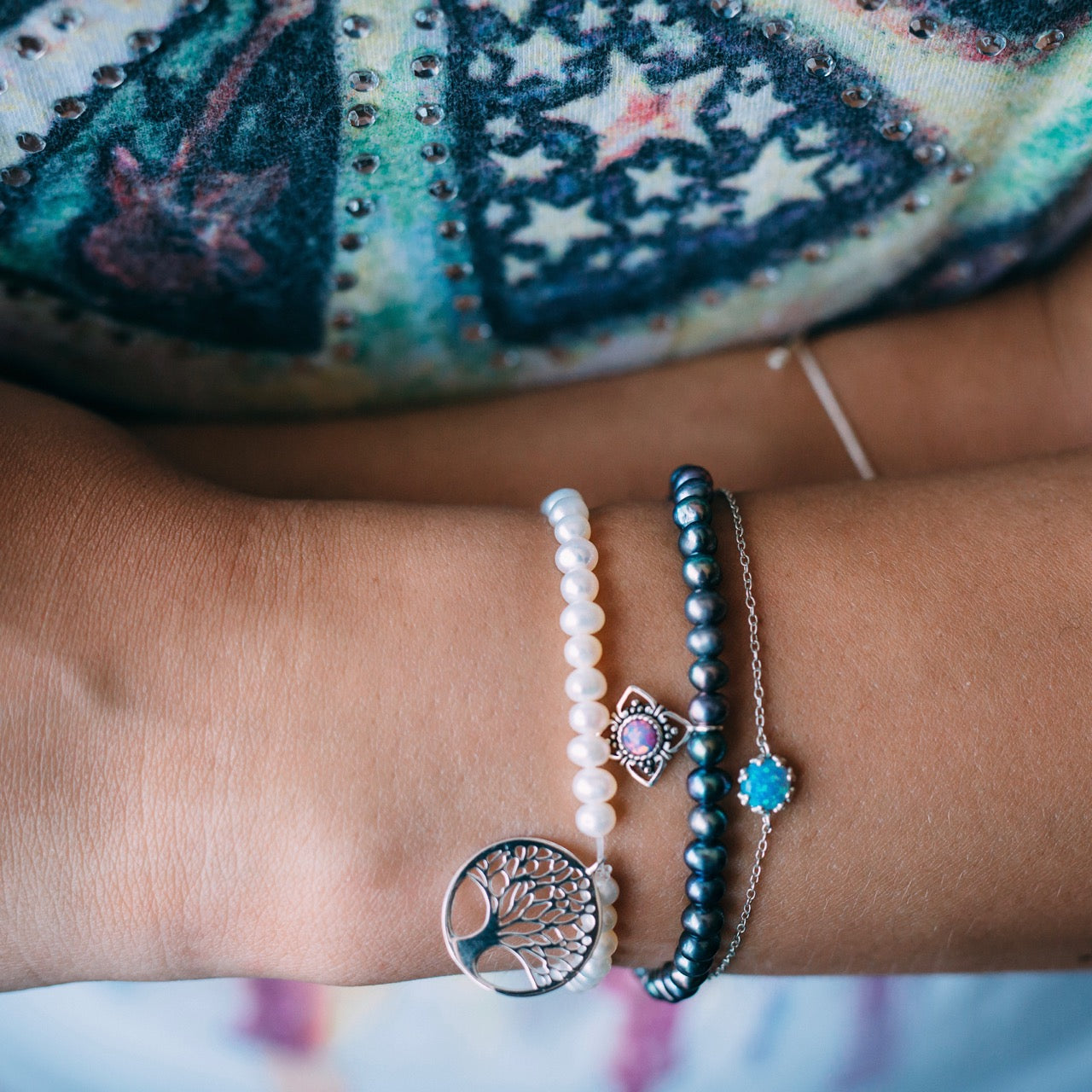 Tree of Life Pearl Bracelet