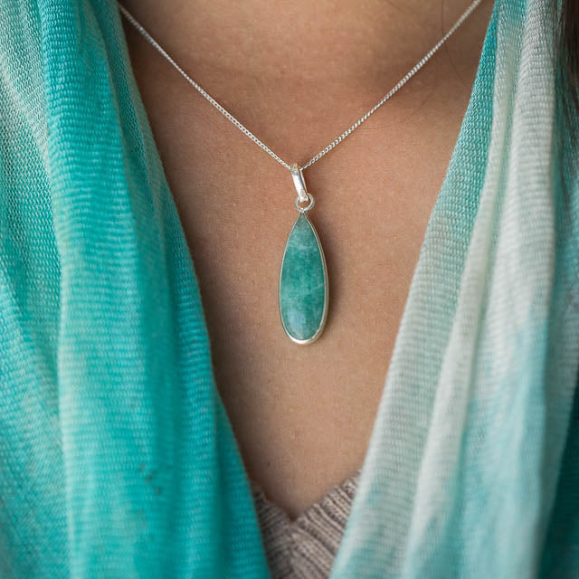 Amazonite Drop Necklace