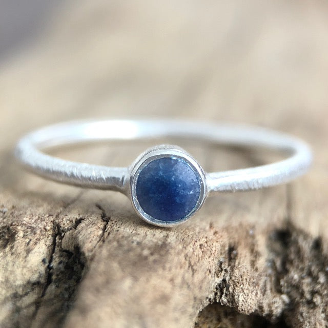 sapphire sterling silver stacker ring nz