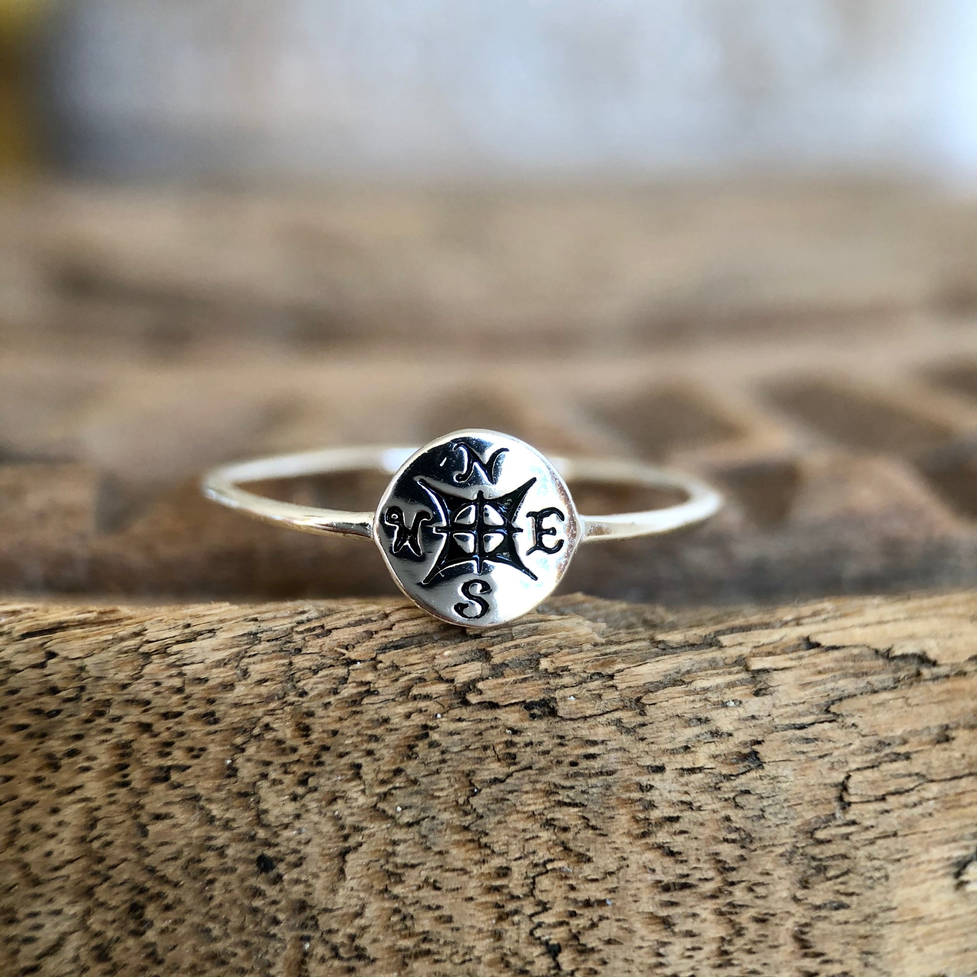 Silver Compass Ring