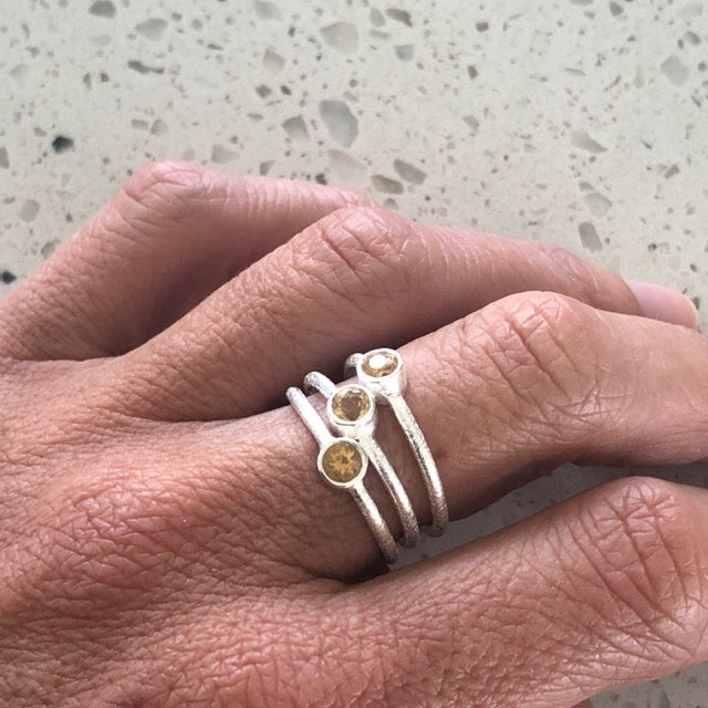 Citrine Stacker Ring
