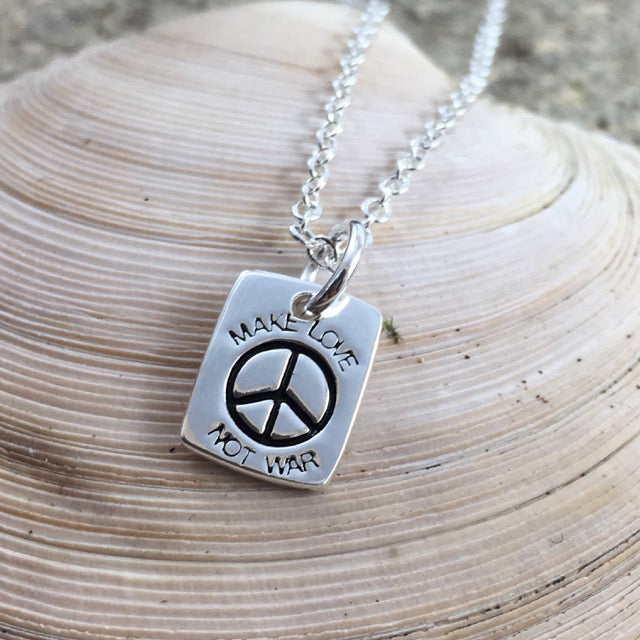 Make Love Not War Necklace
