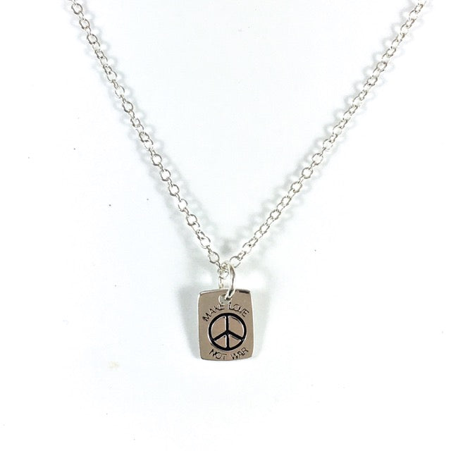 Make Love Not War Necklace