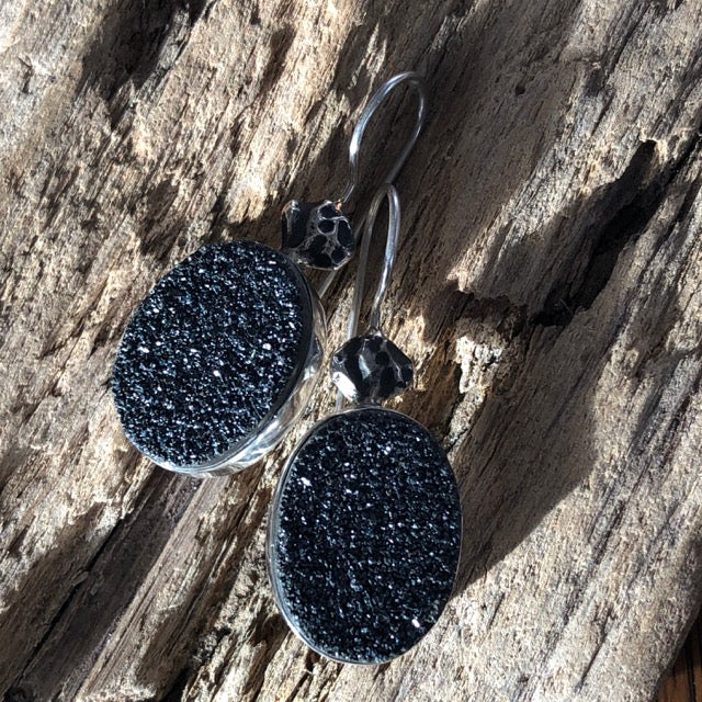 Charcoal Druzy Earrings