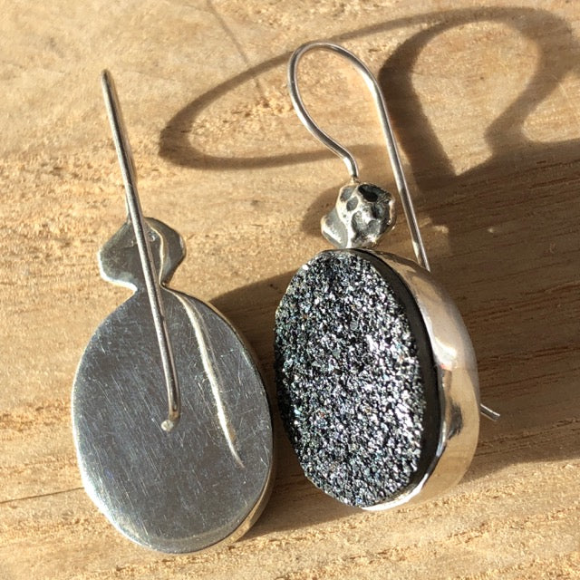 Charcoal Druzy Earrings