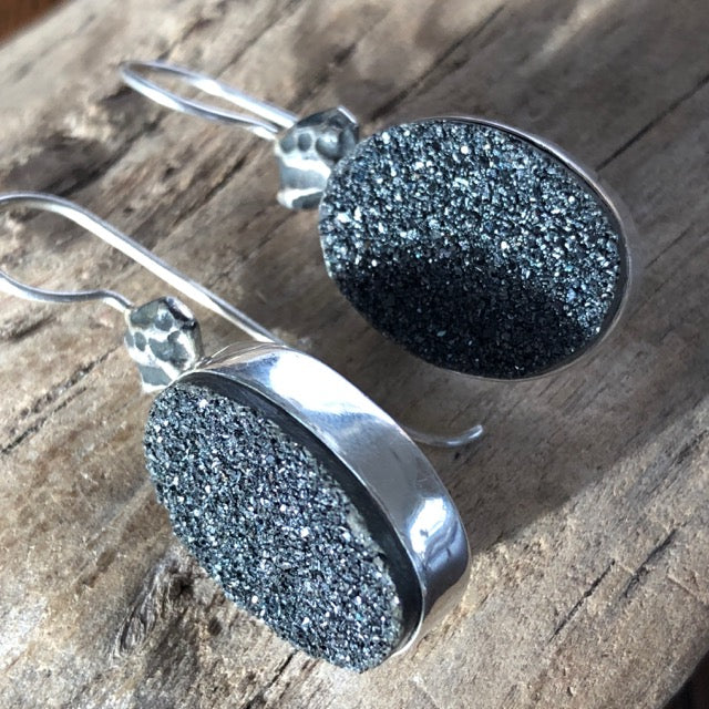Charcoal Druzy Earrings