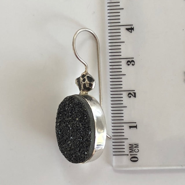 Charcoal Druzy Earrings