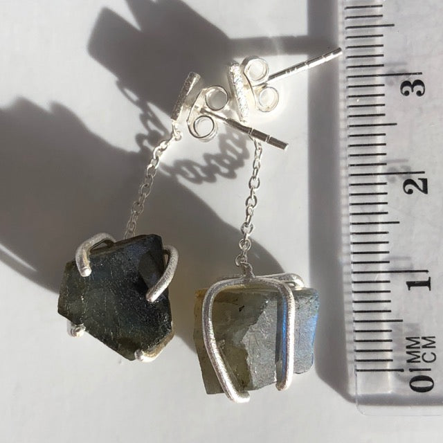 Labradorite Nugget Earrings
