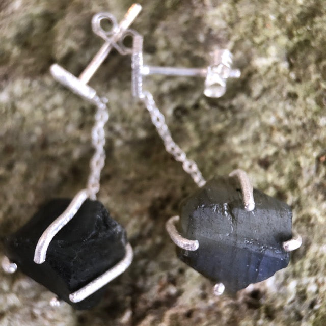 Labradorite Nugget Earrings