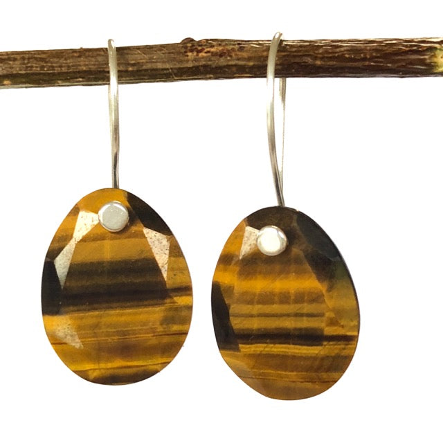 tigers eye sterling silver jewellery earrings nz