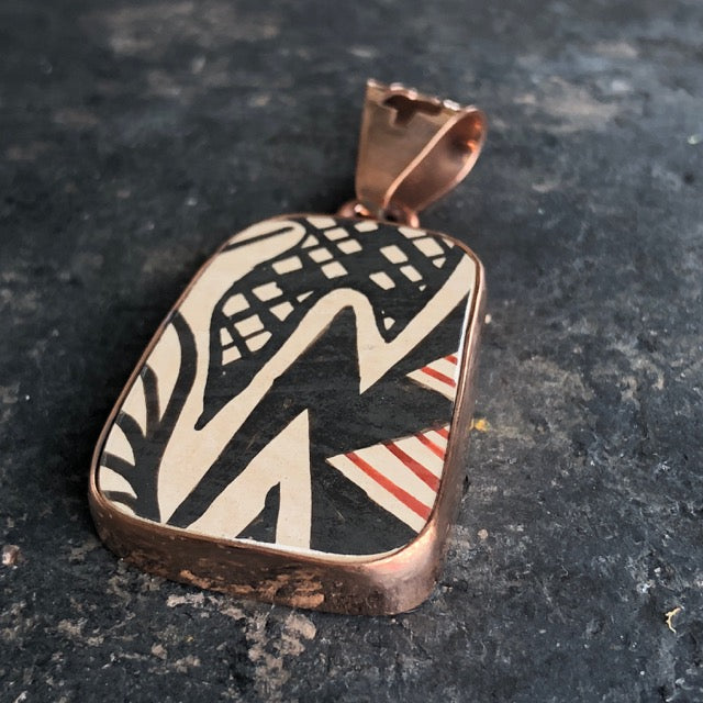Copper Mata Ortiz Pendant: 17