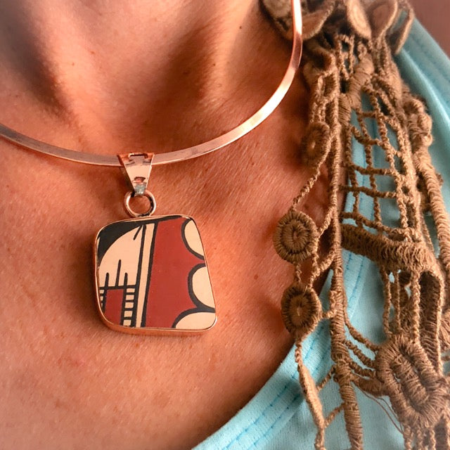 Copper Mata Ortiz Pendant: 5