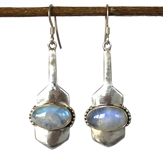 boho sterling silver moonstone earring jewellery nz