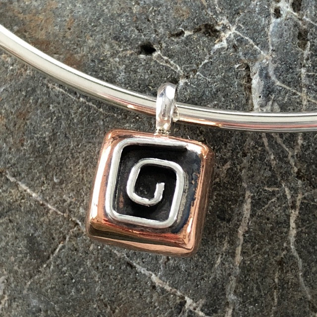 Sterling Silver Hoop Necklace