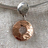 Beaten Copper Silver Pendant