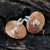 Beaten Copper Earrings