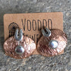 Beaten Copper Earrings