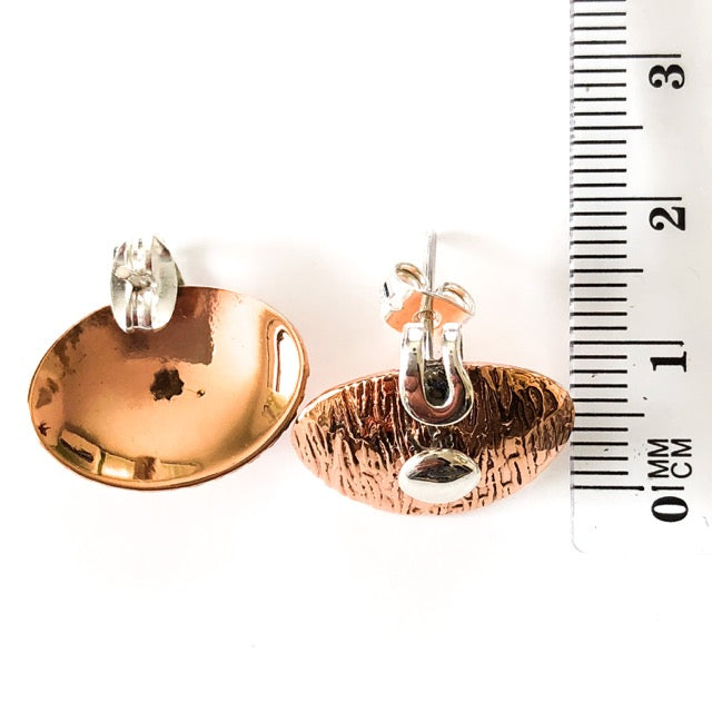 Beaten Copper Earrings
