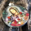 boho religious virgin mary lady of guadalupe pendant made in mexico