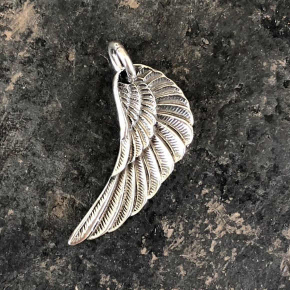 sterling silver angel wings pendant hand made in mexico