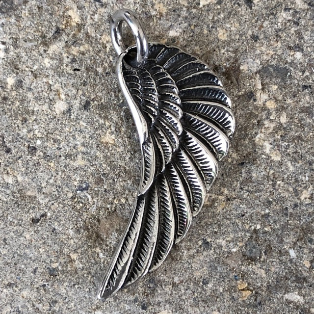 sterling silver angel wings pendant hand made in mexico