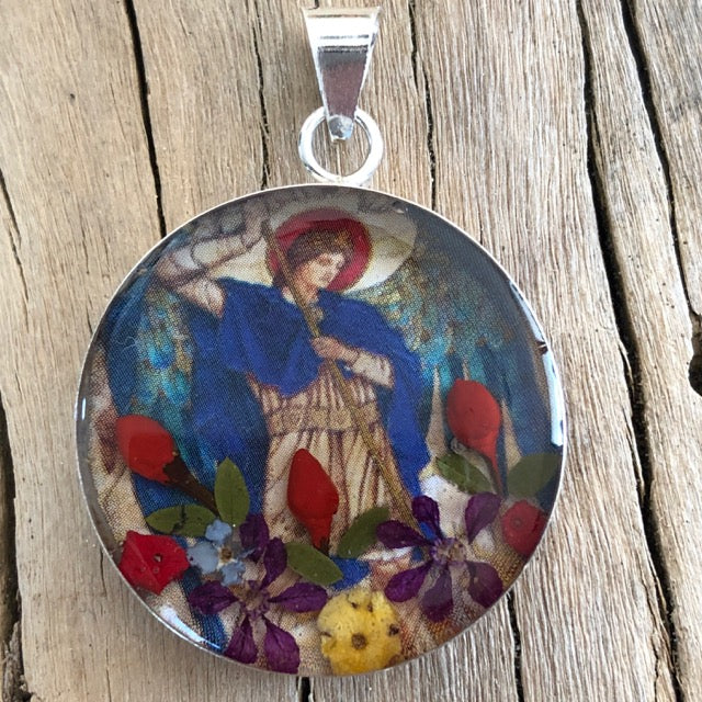 religious icon pendant sterling silver mexico