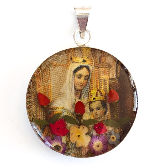 religious icon pendant sterling silver mexico