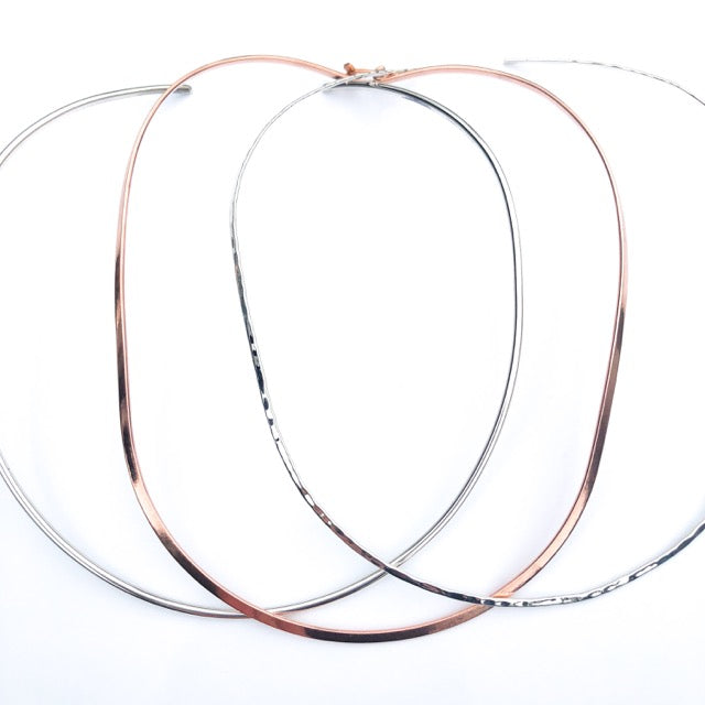 Sterling Silver Hoop Necklace