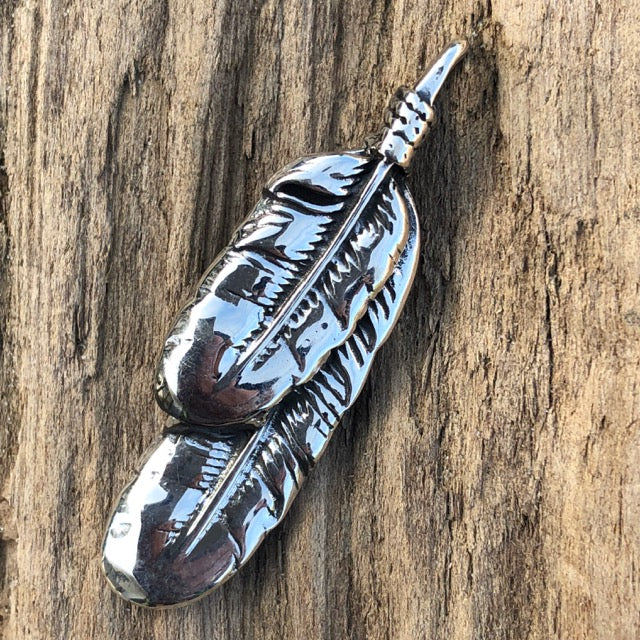 Double Feather Pendant