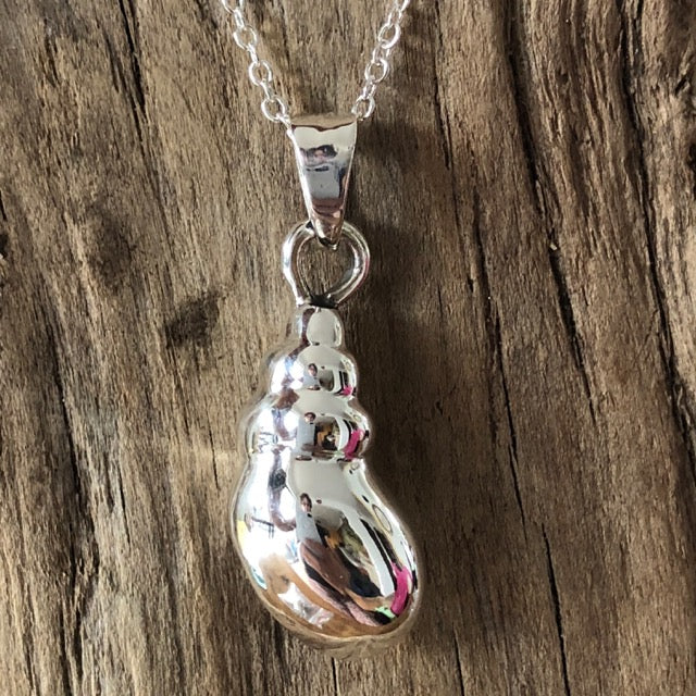 boho sterling silver sea shell necklace