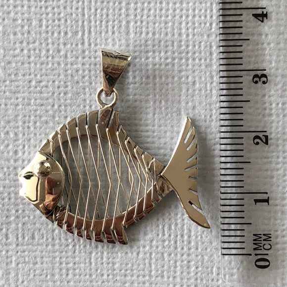 sterling silver fish necklace