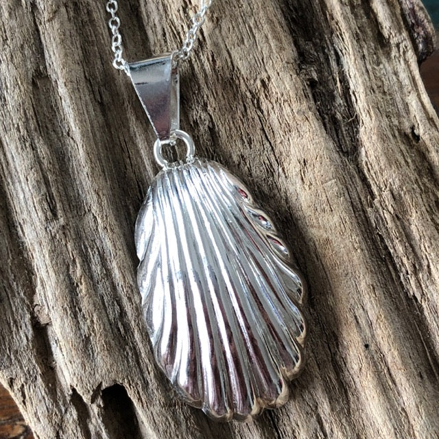 sterling silver sea shell necklace mexican