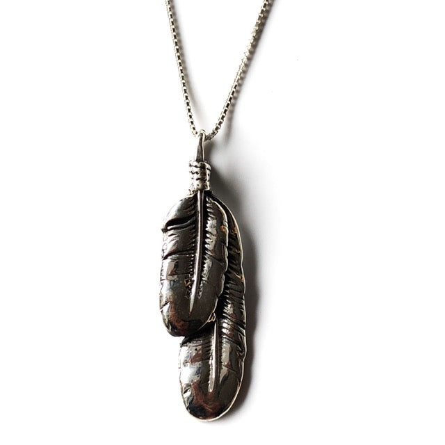 sterling silver mexican feather necklace pendant