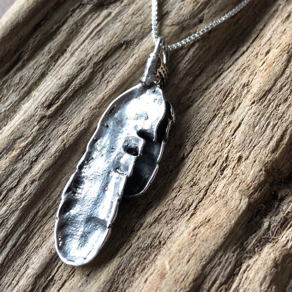 sterling silver mexican feather necklace pendant