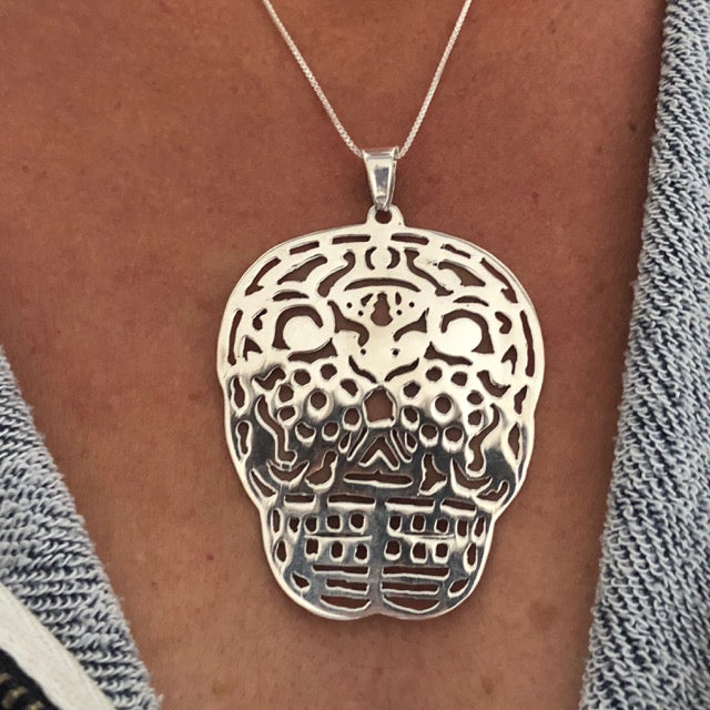 Large Sugar Skull Pendant