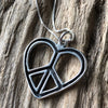 sterling silver mexican love peace necklace pendant