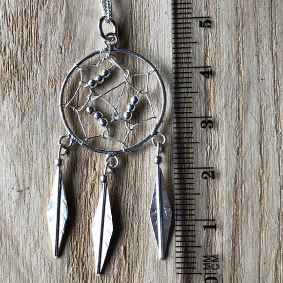 sterling silver mexican dreamcatcher necklace pendant