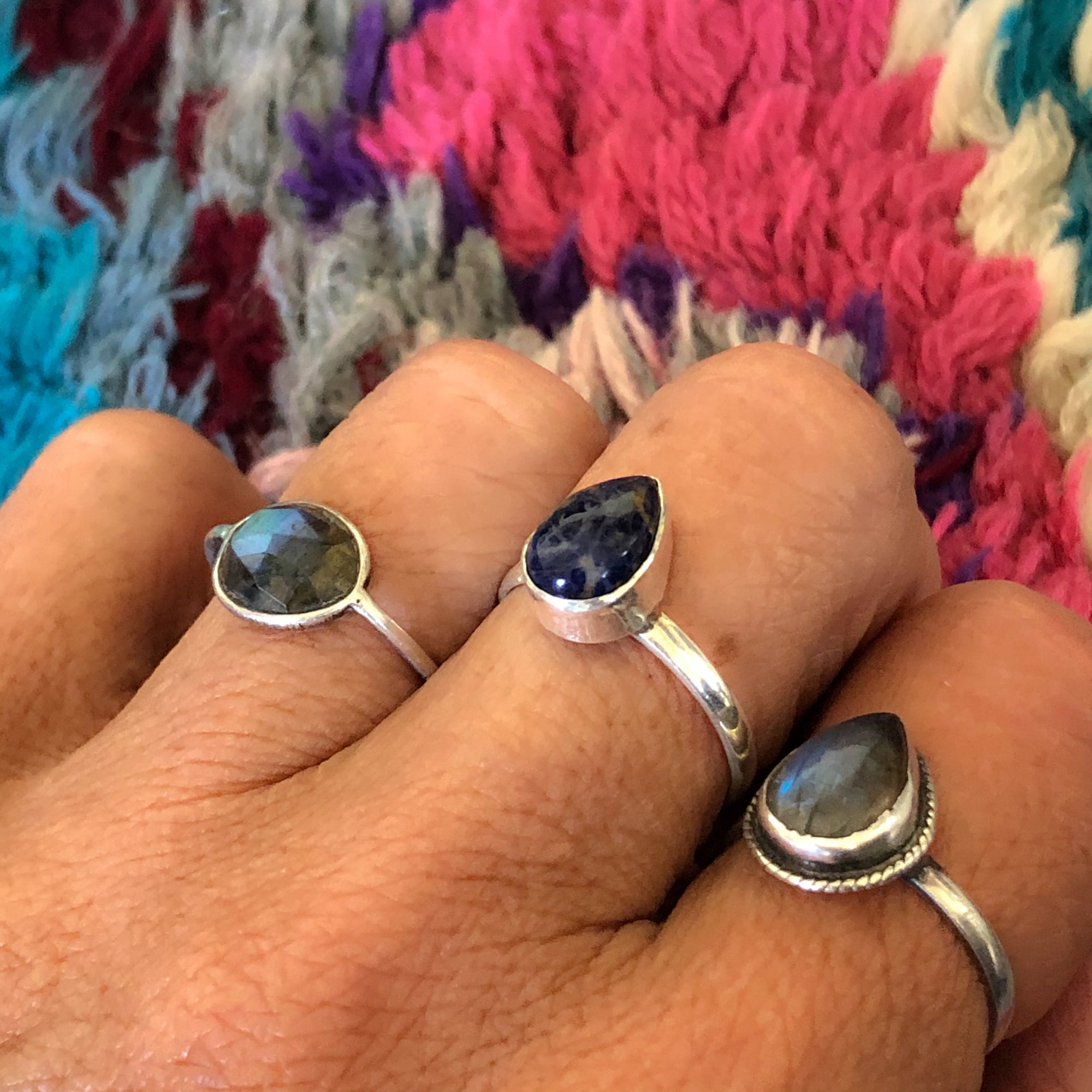 Sodalite Tear Ring
