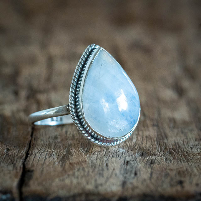 Large Teardrop Moonstone Ring