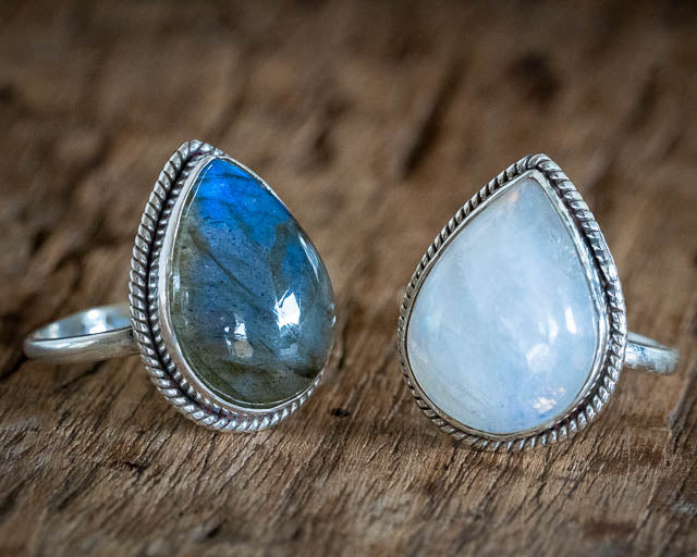 Large Teardrop Moonstone Ring