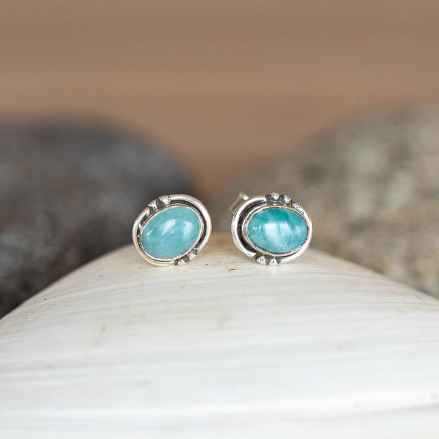 Oval Amazonite Studs