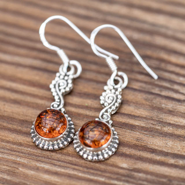 Danika Amber Earrings