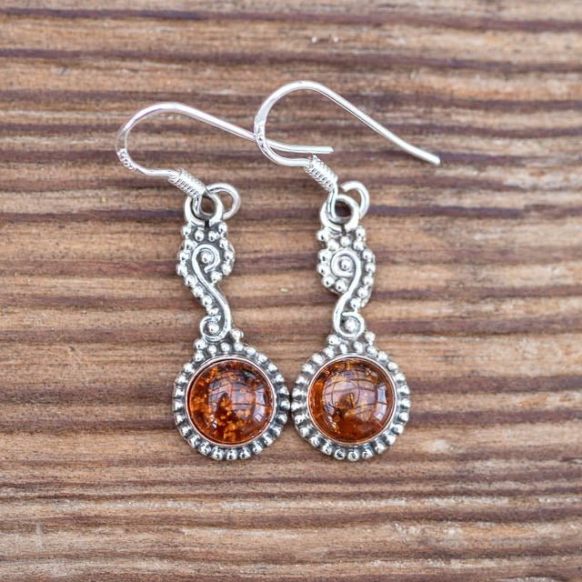 Danika Amber Earrings
