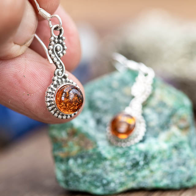 Danika Amber Earrings