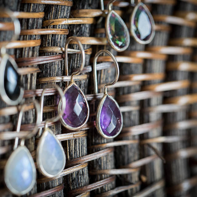 Amethyst Tear Earrings