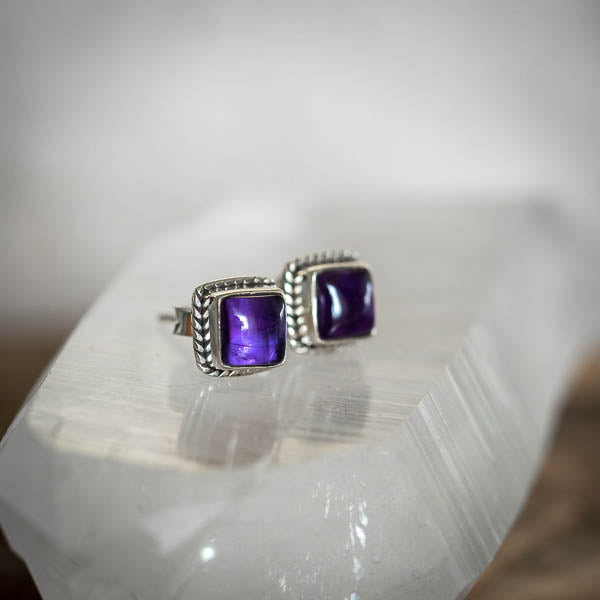 Gypsy Amethyst Studs