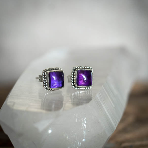 Gypsy Amethyst Studs